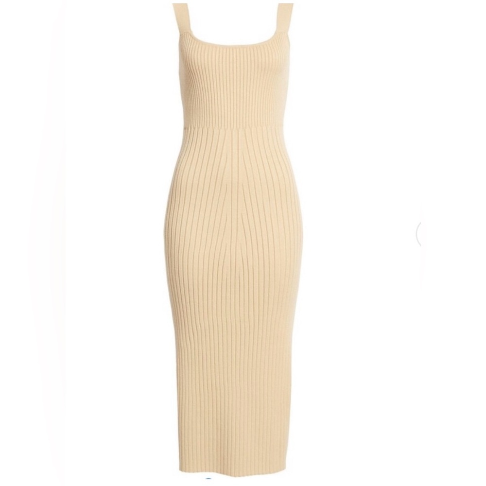 WAYF TAN KNIT DRESS